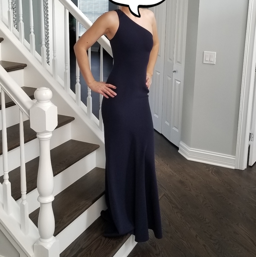 Cinq a sept one shoulder gown